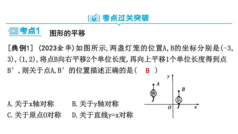 中考数学一轮复习考点讲练课件 ：第24讲　图形的平移、旋转和对称第8页