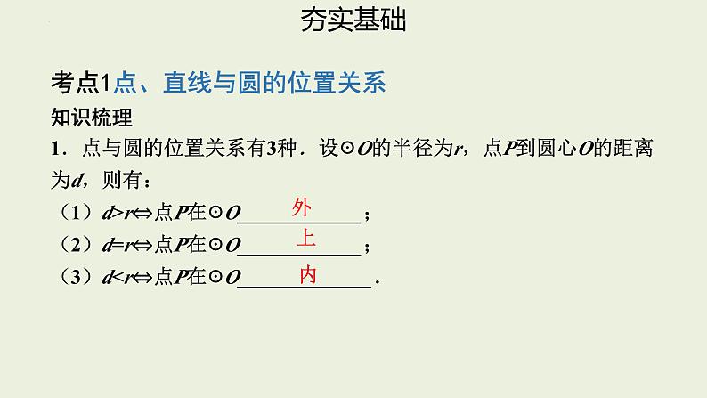 中考数学一轮复习 课件 第31课 与圆有关的位置关系第3页