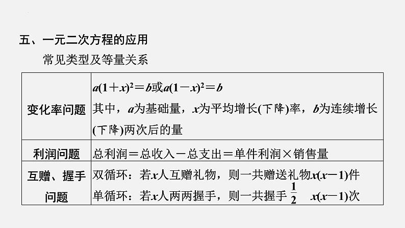 中考数学一轮复习课件 课时7　一元二次方程的解法及应用第8页