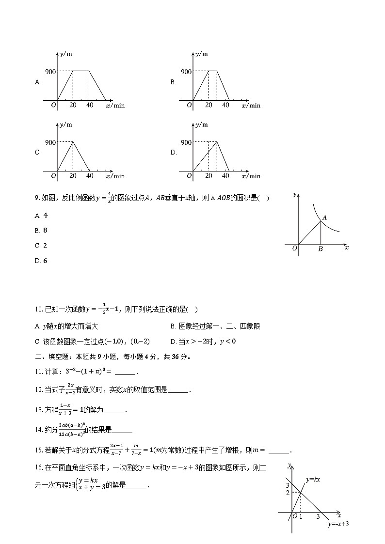 2023-2024学年吉林省长春市农安县八年级（下）期中数学试卷（含解析）02