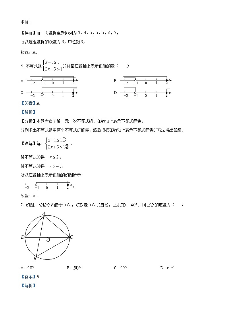 湖南省株洲市醴陵市2023-2024学年九年级下学期期中数学试题（解析版）第3页