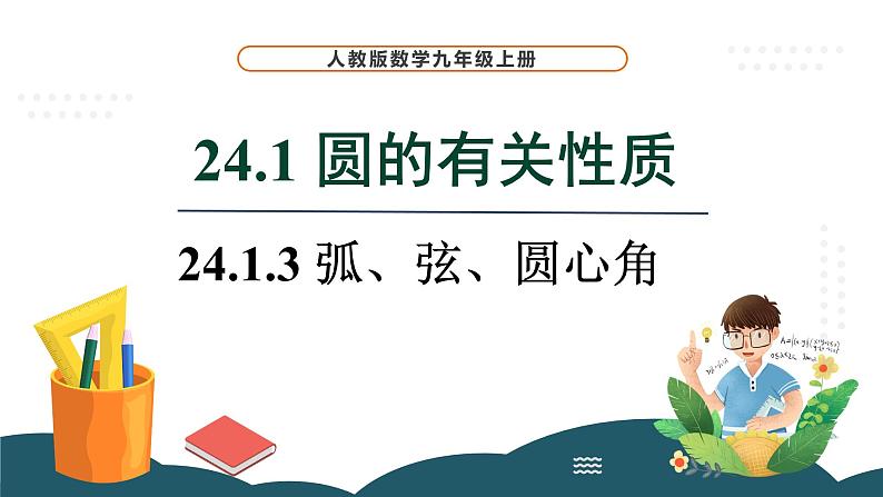 24.1.3 弧、弦、圆心角 课件 -2024—2025学年人教版数学九年级上册01