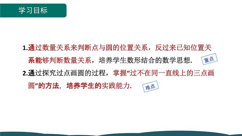 24.2.1 点和圆的位置关系 课件 -2024—2025学年人教版数学九年级上册02