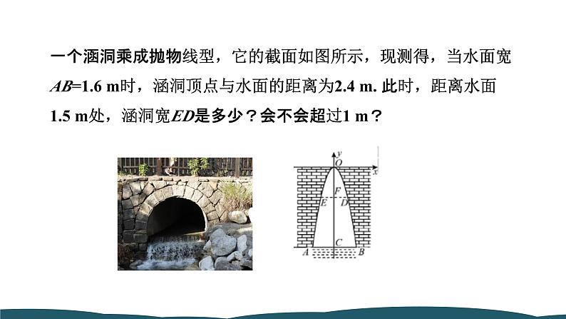 22.3 第3课时 二次函数与拱桥问题 课件 -2024—2025学年人教版数学九年级上册06