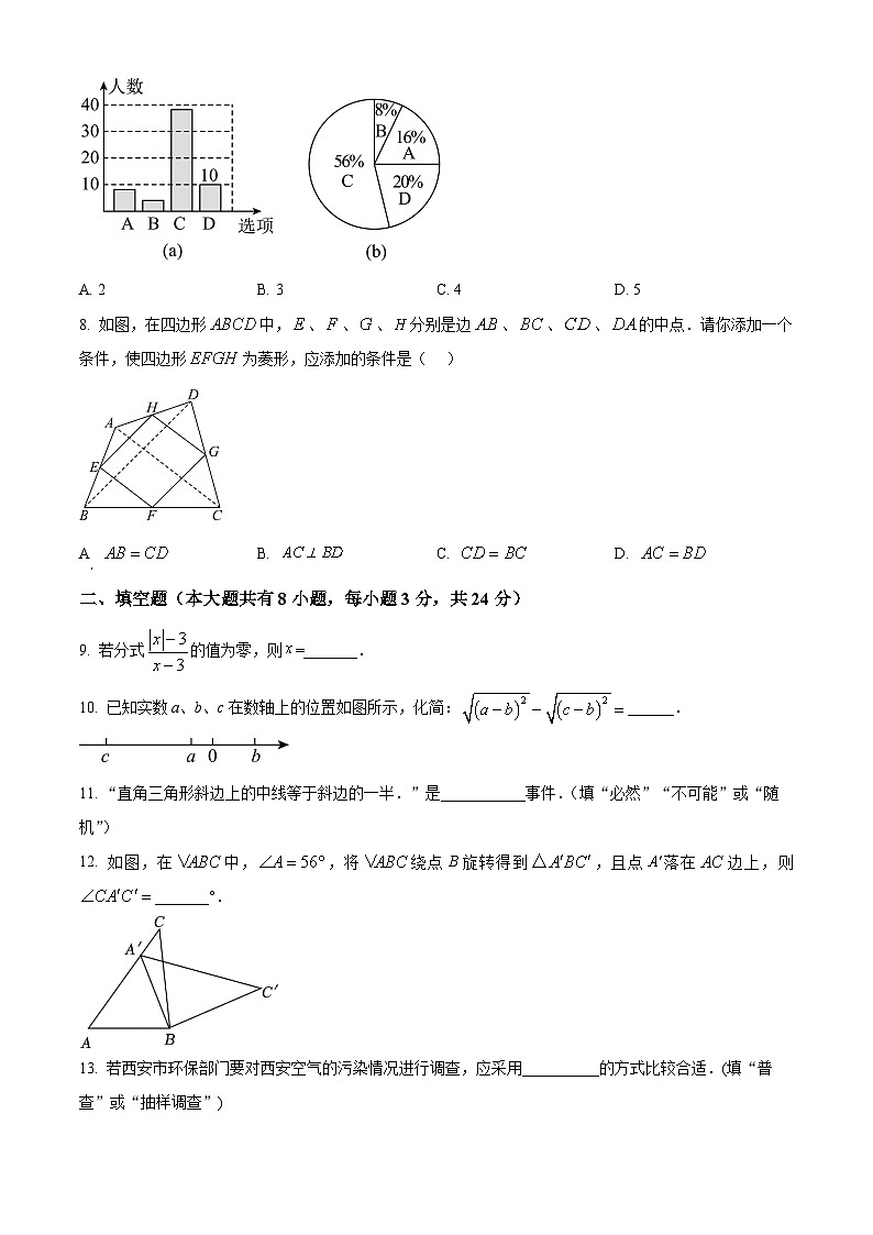 江苏省淮安市浦东实验中学2023-2024学年八年级下学期4月期中数学试题（原卷版）第2页