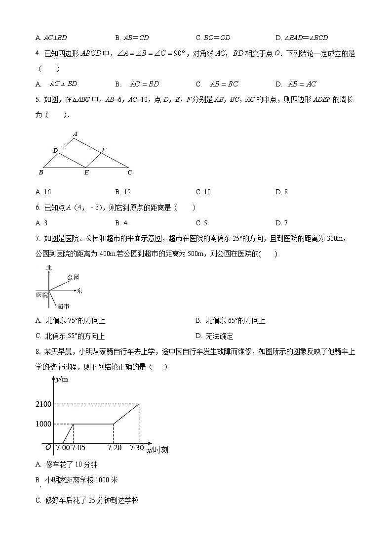 广东省广州市番禺区钟村中学2023-2024学年八年级下学期期中数学试题（原卷版+解析版）02