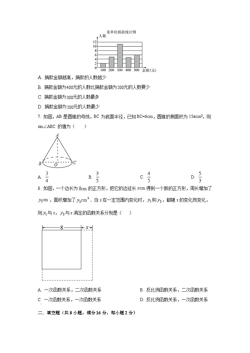2024年北京市大兴区中考一模数学试卷02