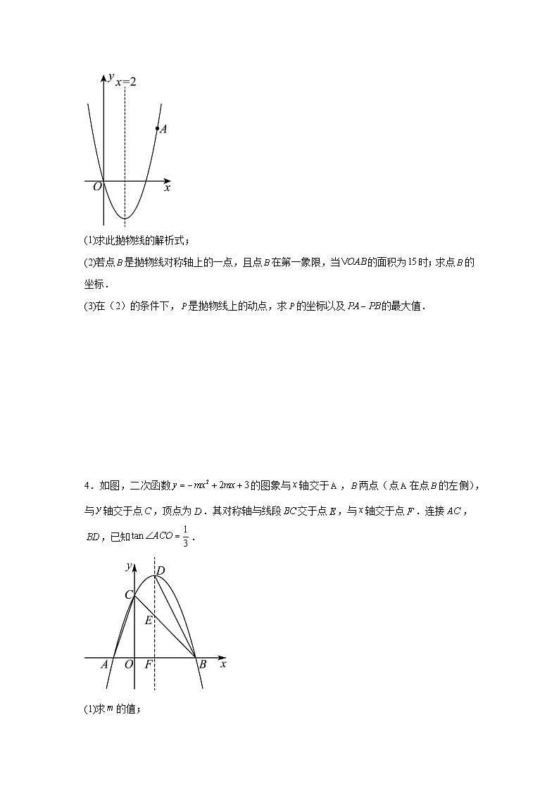 2024年中考数学二轮专题复习-二次函数压轴题（面积问题）第3页