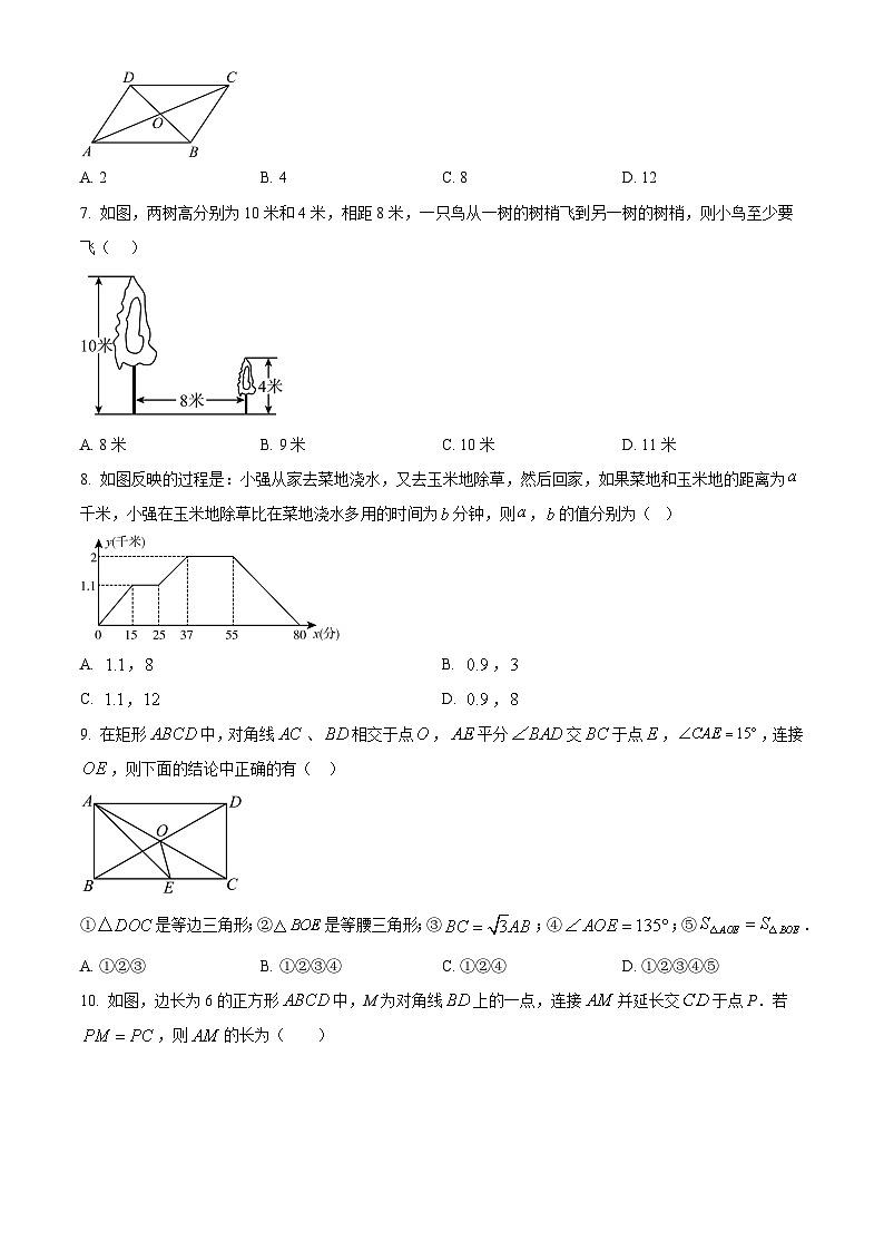 福建省厦门双十中学思明分校2023-2024学年八年级下学期期中数学试题（原卷版）第2页