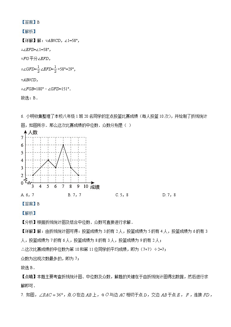 2023年山东省泰安市泰山学院附中中考数学模拟预测题（原卷版+解析版）03