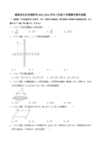 湖南省长沙市浏阳市2023-2024学年八年级下学期期中考试数学试题