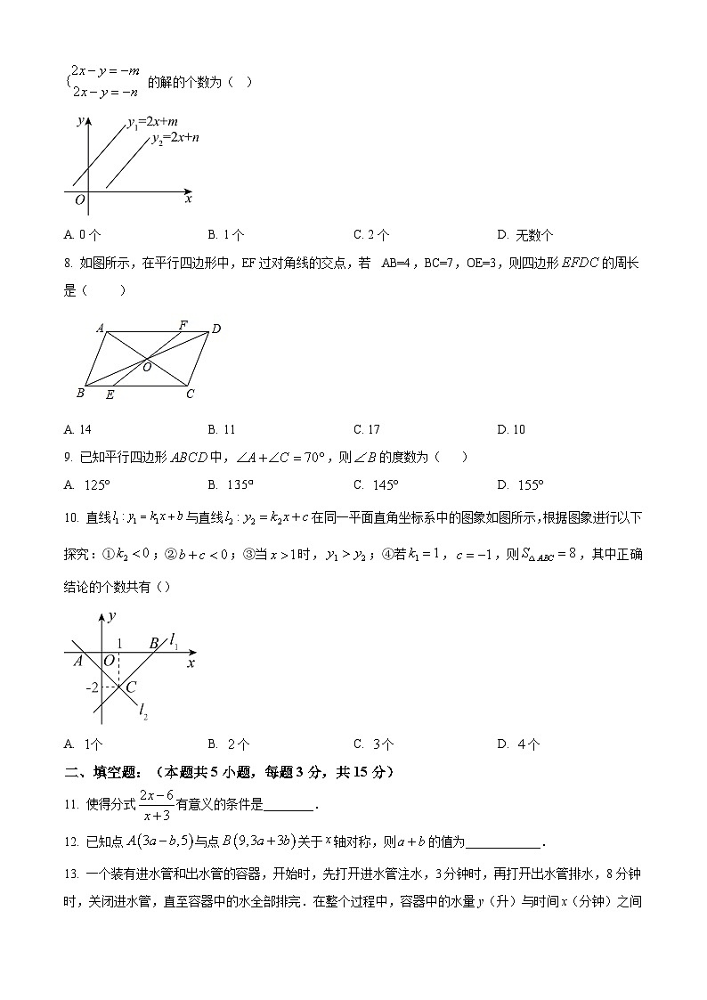 河南省洛阳市洛宁县2023-2024学年八年级下学期期中数学试题（原卷版+解析版）02