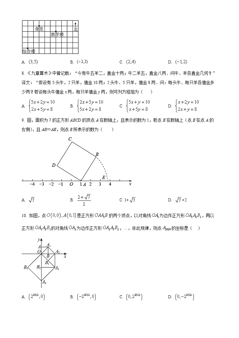 湖南省长沙市长郡双语实验中学、雨花外国语学校2023-2024学年七年级下学期期中数学试题（原卷版）第2页