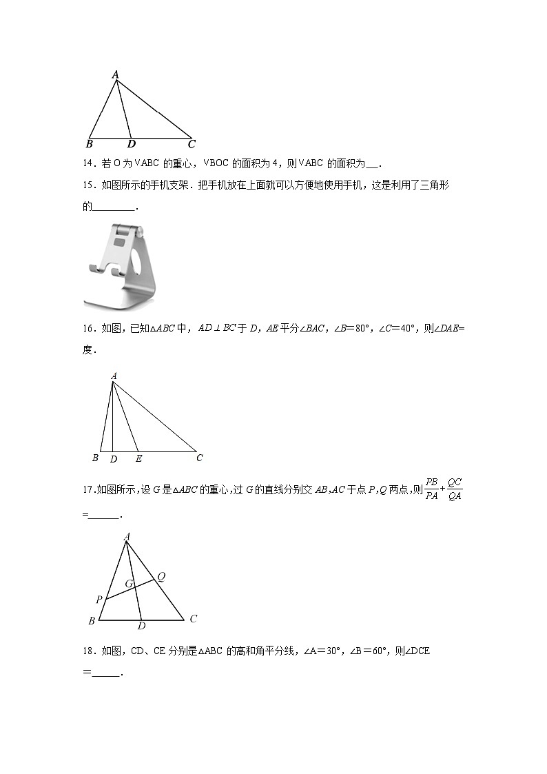 与三角形有关的线段-中考数学二轮知识梳理+专项练习（全国通用）第3页
