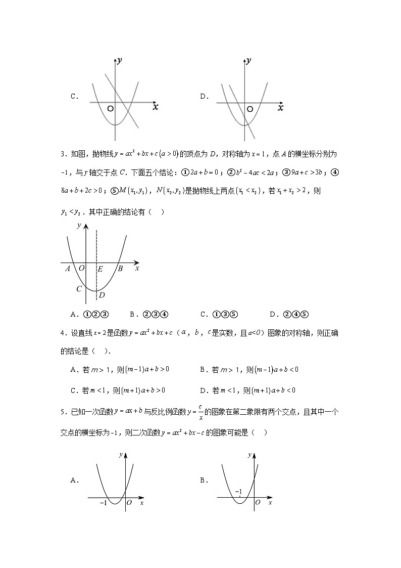 二次函数的图像与系数的关系-中考数学二轮知识梳理+专项练习（全国通用）第2页