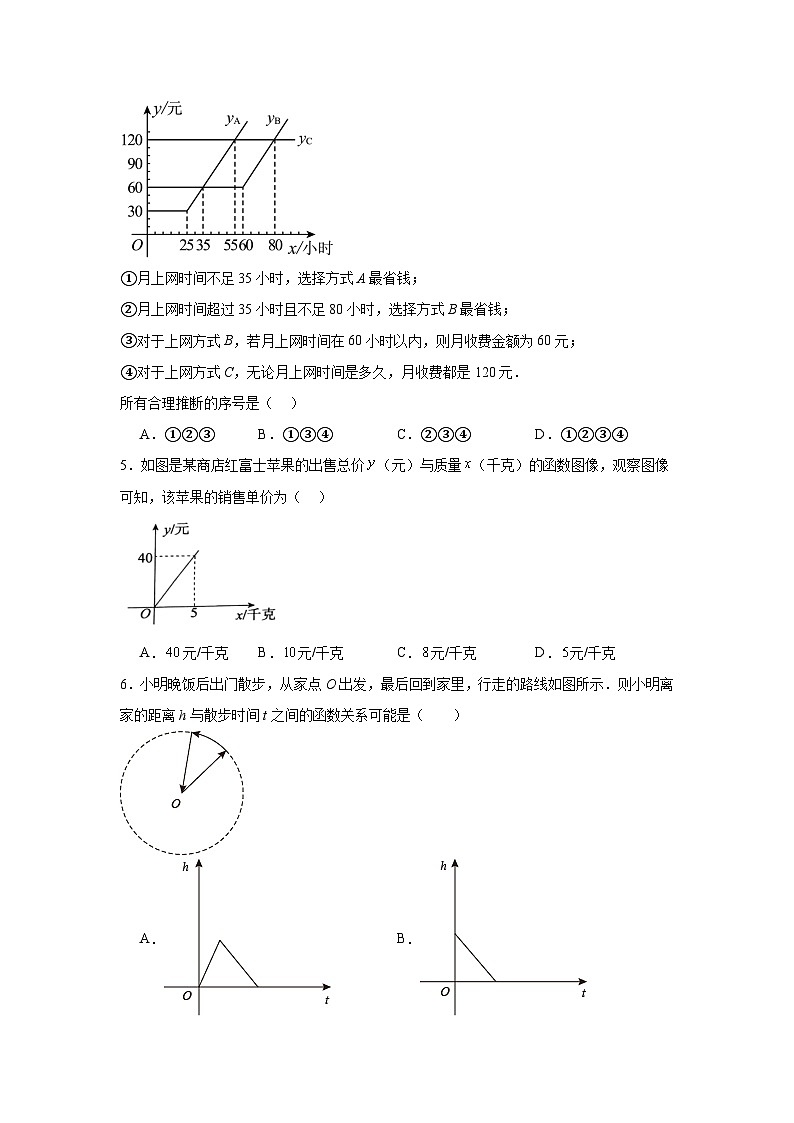 函数的图像-中考数学二轮知识梳理+专项练习（全国通用）第3页