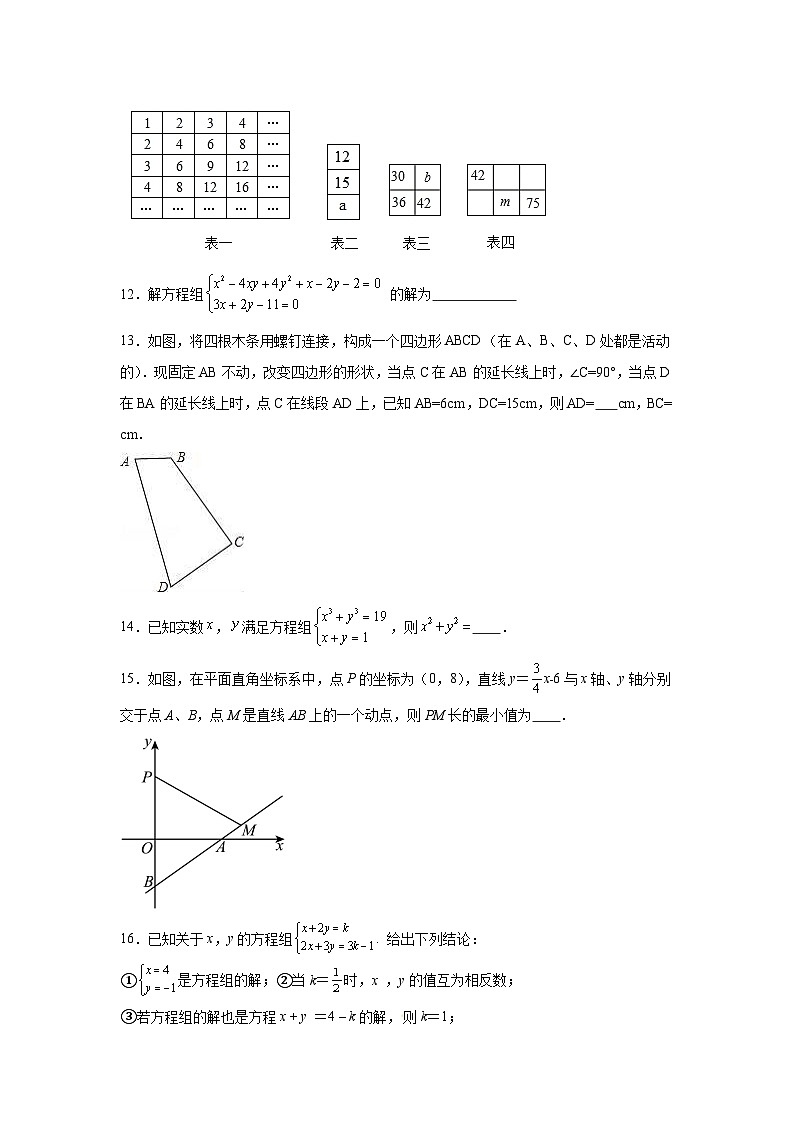 二元二次方程组及其解法-中考数学二轮知识梳理+专项练习（全国通用）第3页