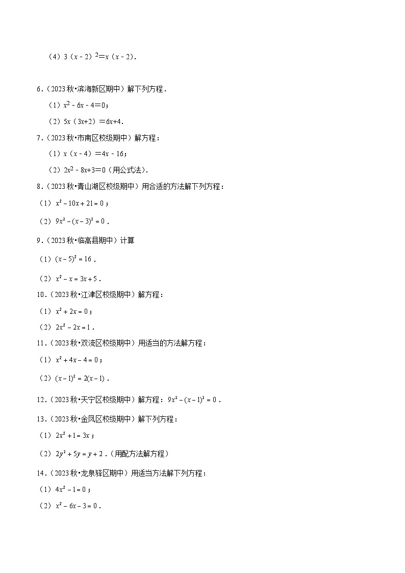 专题7 解一元二次方程（原卷版）第3页
