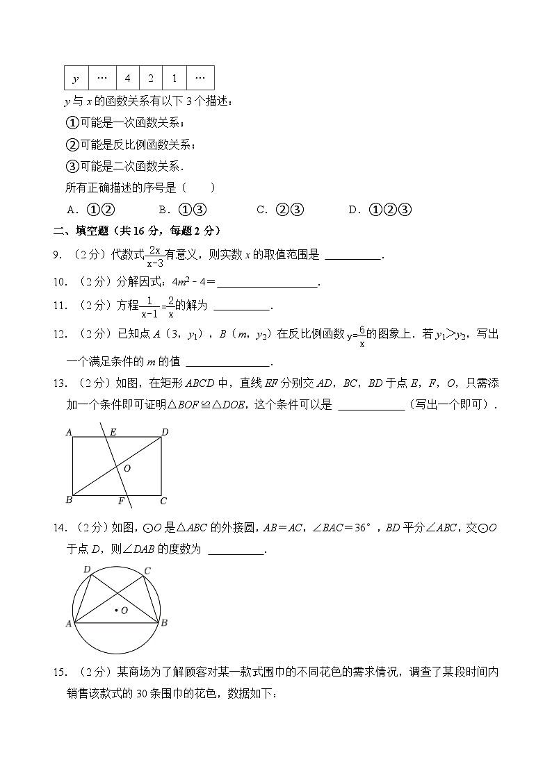 2024年北京市顺义区中考数学一模试卷（含解析）02