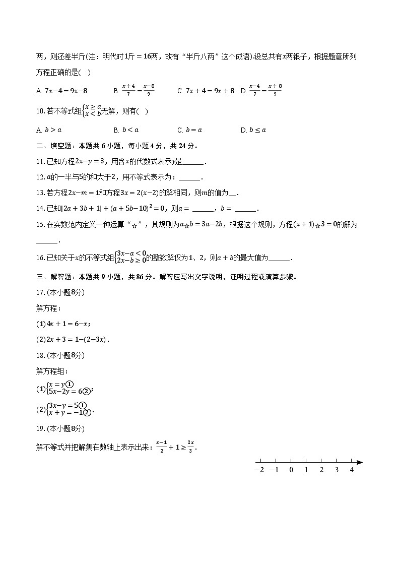 2023-2024学年福建省泉州市晋江市片区联考七年级（下）期中数学试卷（含解析）02