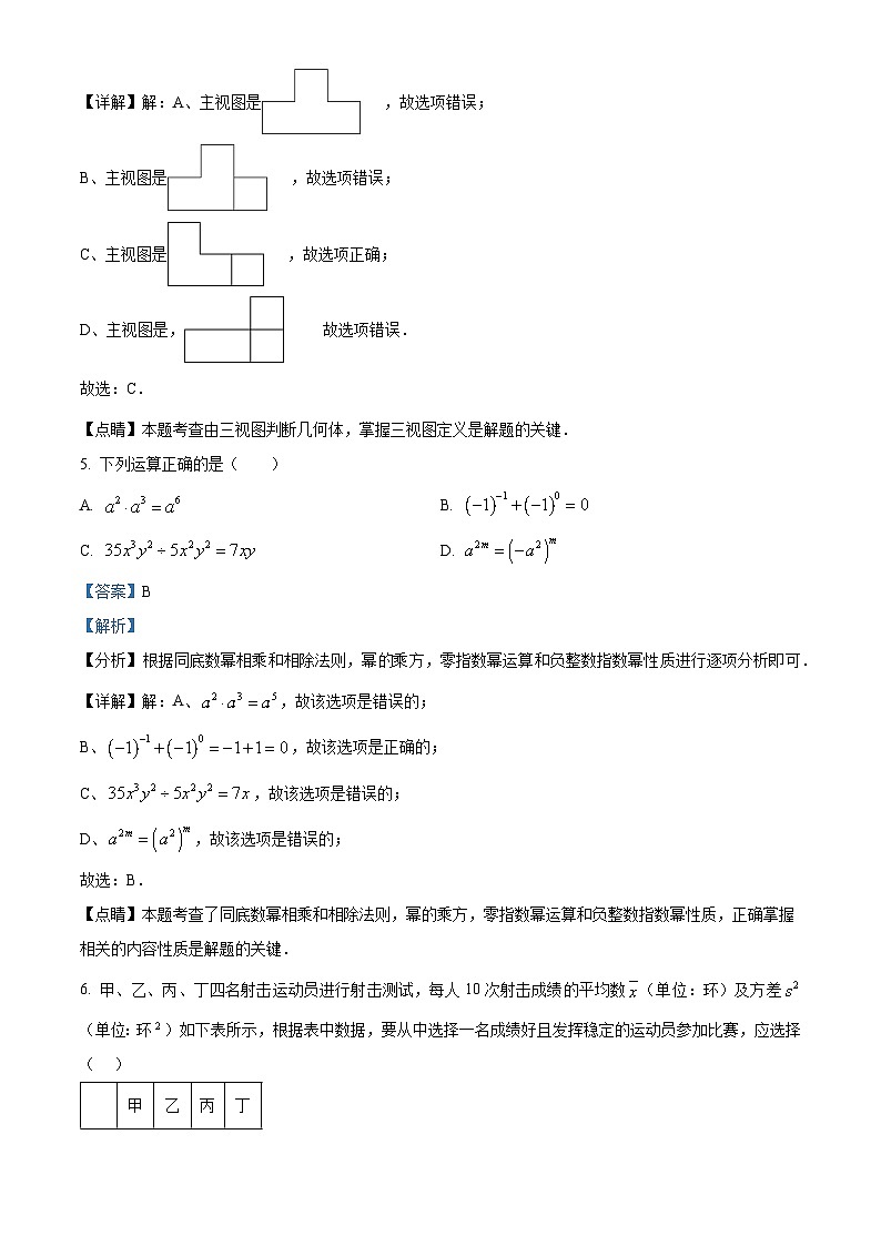 2024年山东省青岛市第二十六中学中考二模数学试题（解析版）第3页