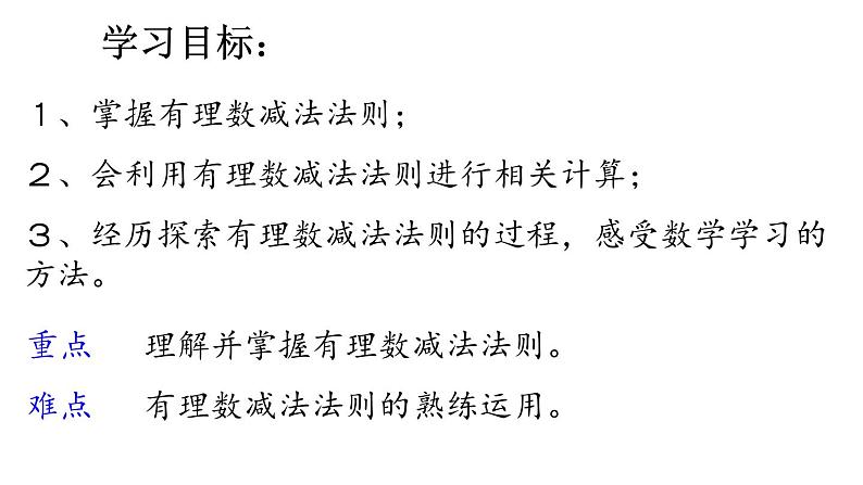 3.1.3 有理数的加法与减法课件  青岛版数学七年级上册第2页