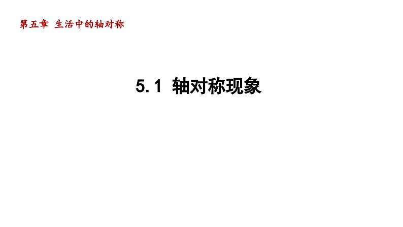 5.1 轴对称现象 北师大版数学七年级下册导学课件第1页