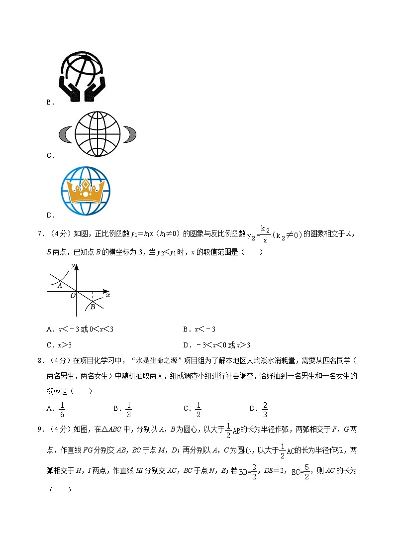2024年山东省济南市历城区中考数学一模试卷（含解析）02