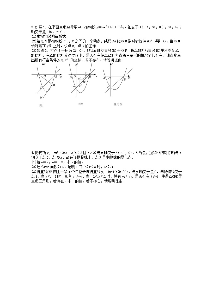 2024年中考数学二轮复习 压轴题 专项培优练习02（含答案）02