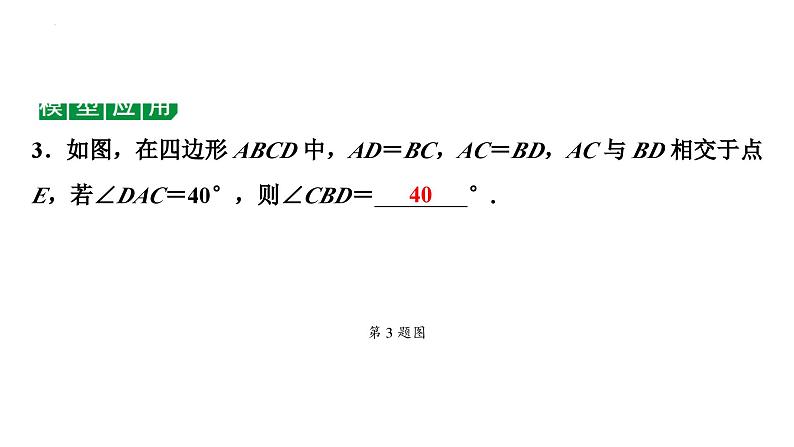 2024年海南省中考数学二轮复习 微专题 七大常考全等模型（课件）07