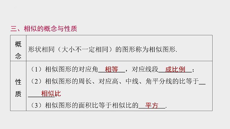 2024年九年级中考数学一轮复习课件 图形的相似第8页