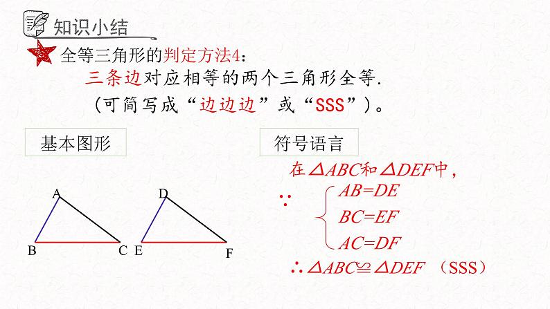 1.2.3怎样判定三角形全等课件  青岛版数学八年级上册07