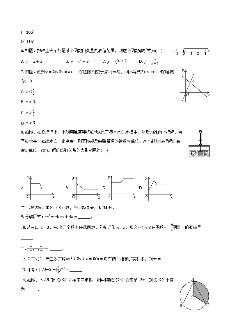 2024年宁夏中卫市中宁县中考数学第三次联考试卷（含解析）第2页