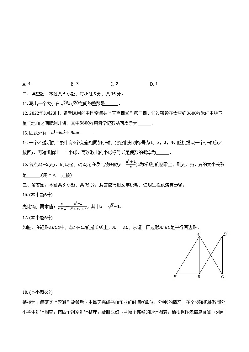 2024年湖北省黄石市阳新县部分学校中考数学二模试卷（含解析）第3页