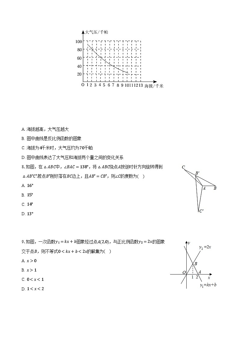 2024年山东省德州市武城县、禹城市中考数学一练试卷（含解析）第2页