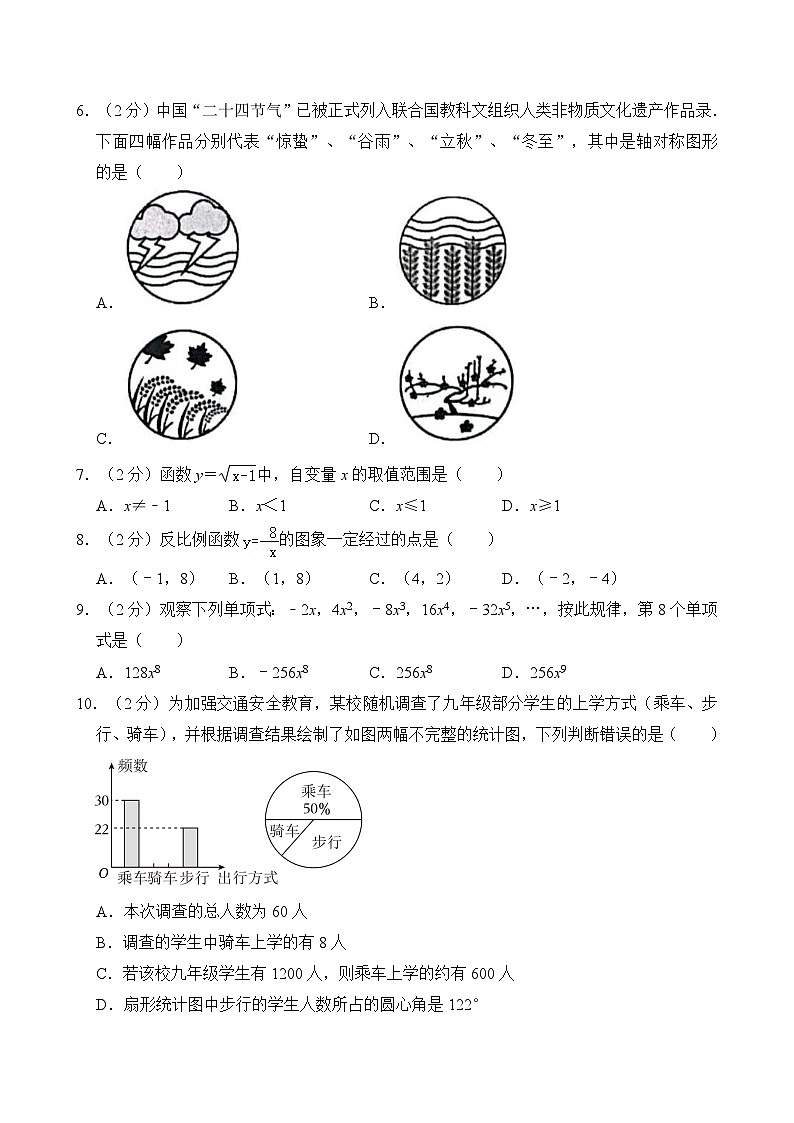 2024年云南省昆明市官渡区中考数学一模试卷（含解析）02