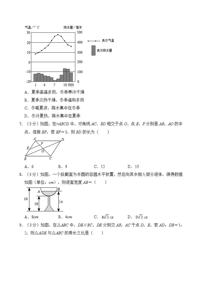 2024年甘肃省陇南市武都区中考数学一模试卷（含解析）02