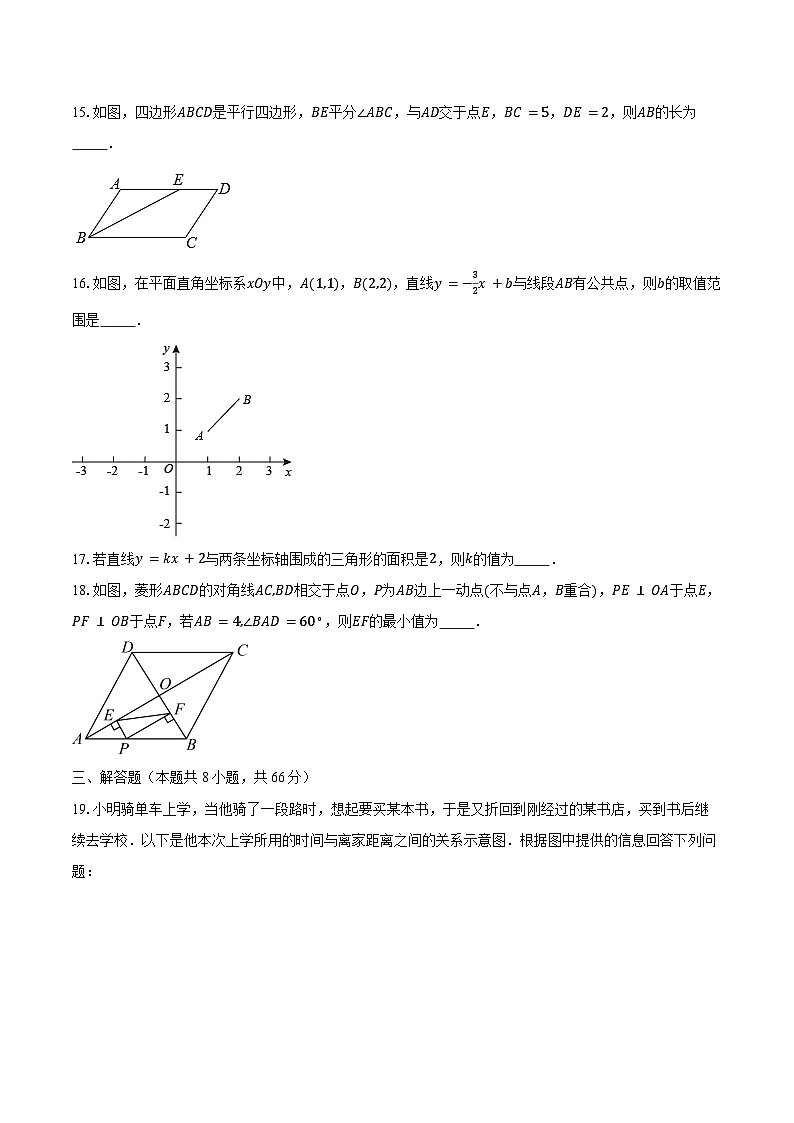 2023-2024学年北京市海淀区师达中学八年级下学期期中数学试卷（含解析）第3页