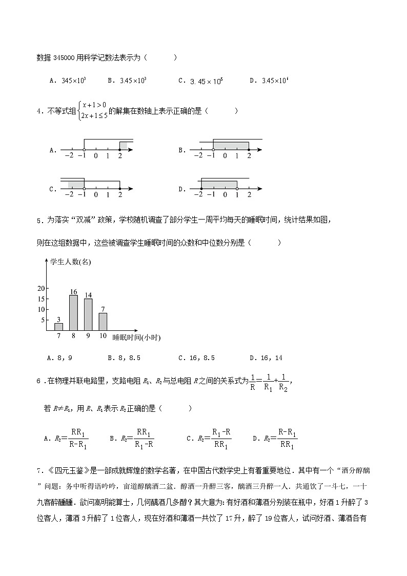 2024年浙江省杭州市学业水平考试冲刺模拟练习试卷第2页