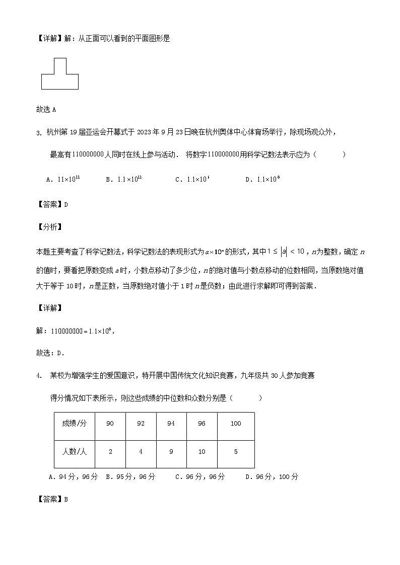 2024年浙江省九年级数学学业水平考试三模冲刺练习试卷（原卷+解析）02
