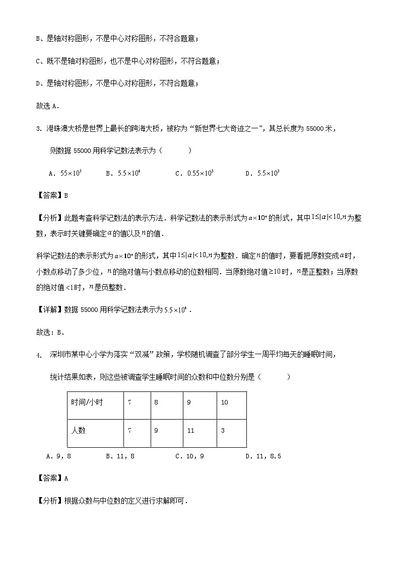 2024年广东省深圳市初中学业水平测试数学模拟练习试卷（三模冲刺）（原卷+解析）02