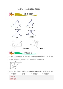 【三轮冲刺】中考数学 专题07 三角形相似综合训练（重难点突破练习）