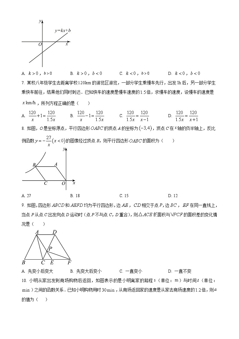河南省南阳市方城县2023-2024学年八年级下学期期中数学试题（原卷版）第2页