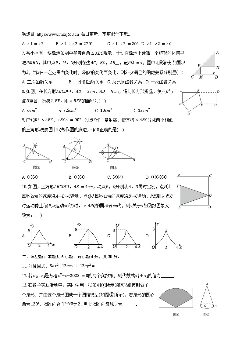 2024年山东省淄博市桓台县部分中学中考数学一模试卷02