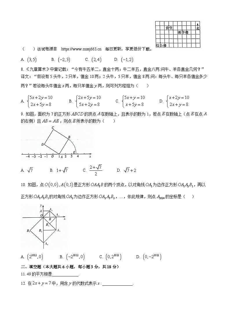 湖南省长沙市长郡双语实验中学、雨花外国语学校2023-2024学年七年级下学期期中数学试题(无答案)02