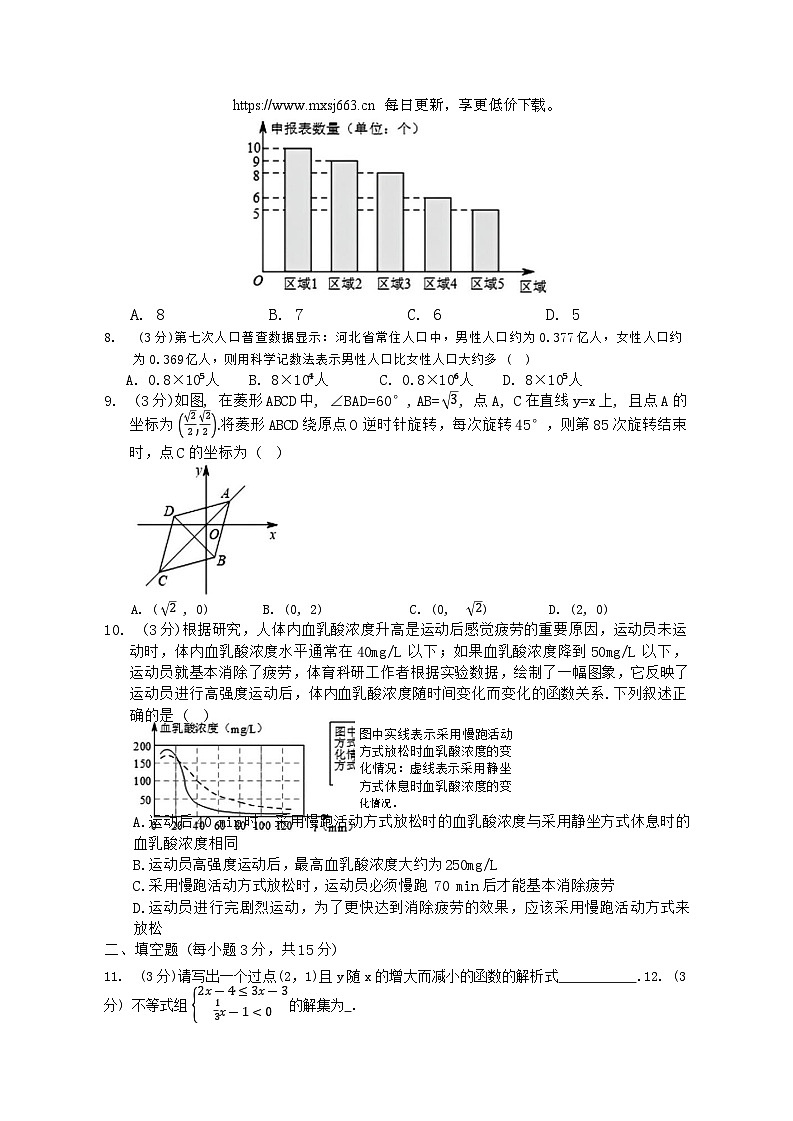 2024年河南省九年级中考数学模拟试卷(二)第2页