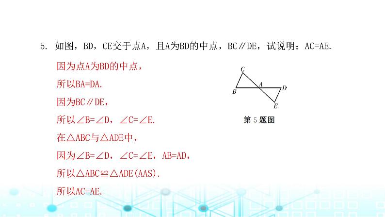 北师大版七年级数学下册第四章三角形3探索三角形全等的条件第二课时课件第5页