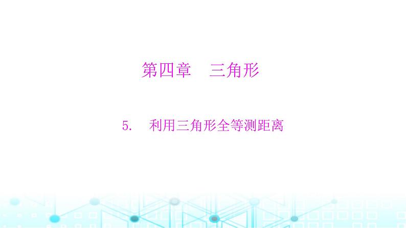 北师大版七年级数学下册第四章三角形5利用三角形全等测距离课件01