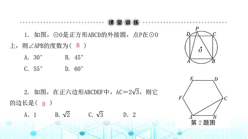 北师大版九年级数学下册第三章8圆内接正多边形课件第3页