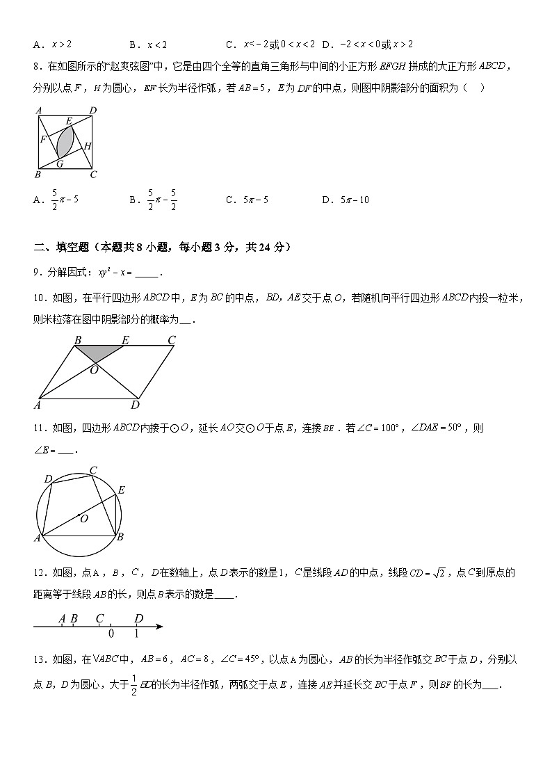 2024年宁夏银川市第二十四中学九年级一模数学试题（含解析）第2页